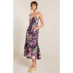 A.L.C. Lilah Cotton Midi Dress -Orchid Multi